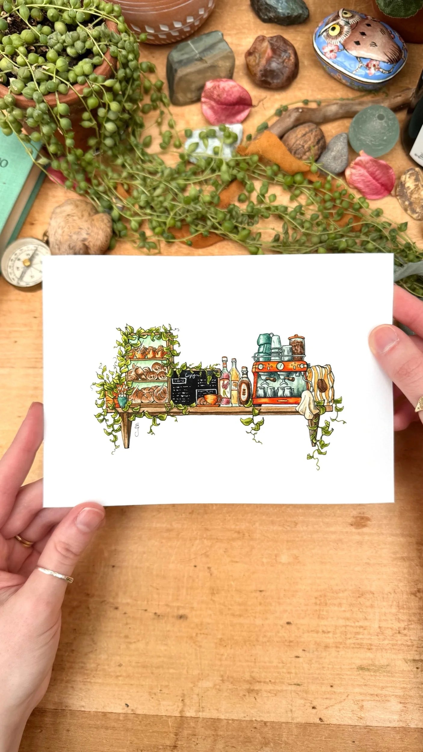 The Mini Barista's Shelf Giclée Print