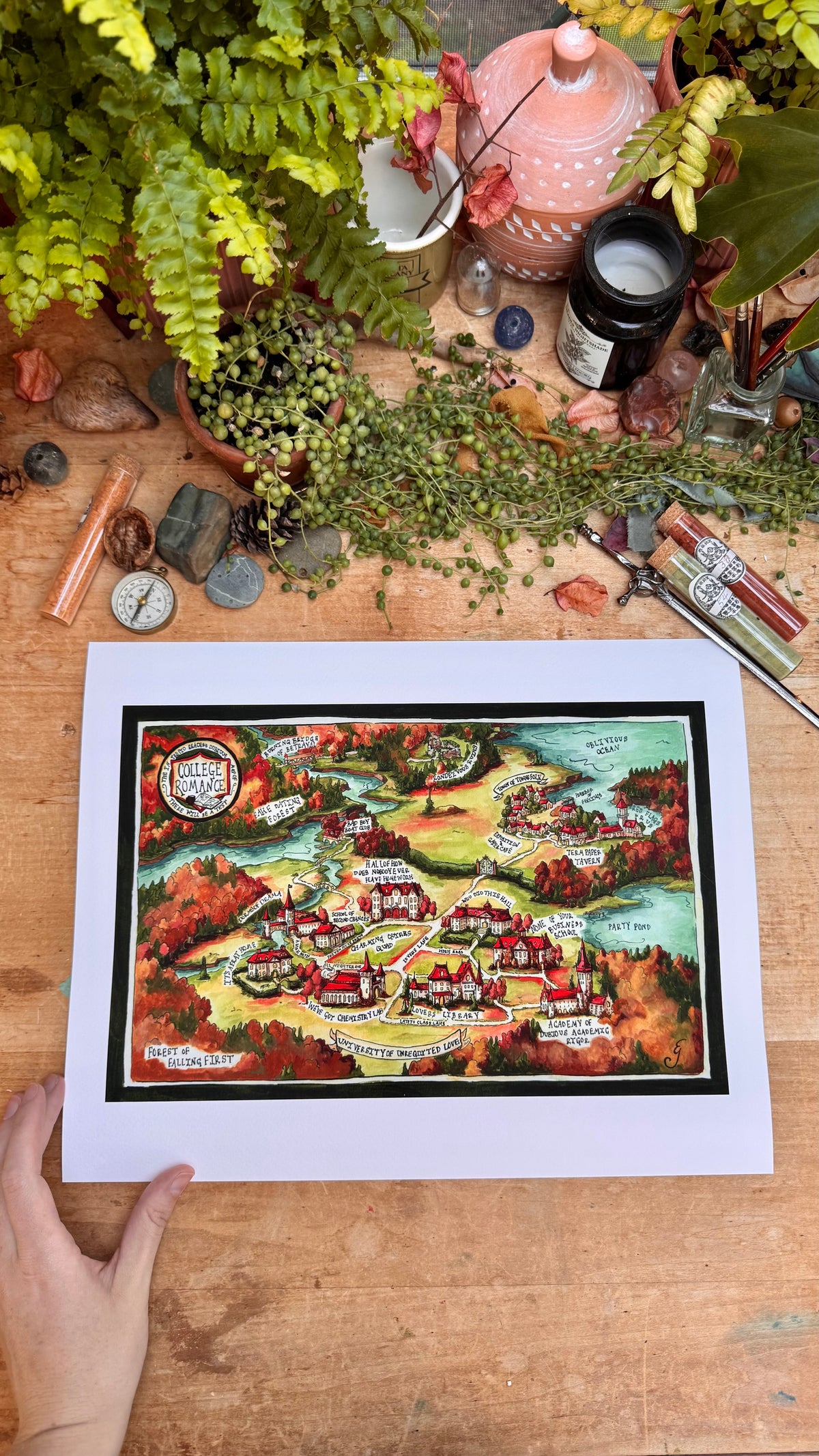 Dubious Map of College Romance Print