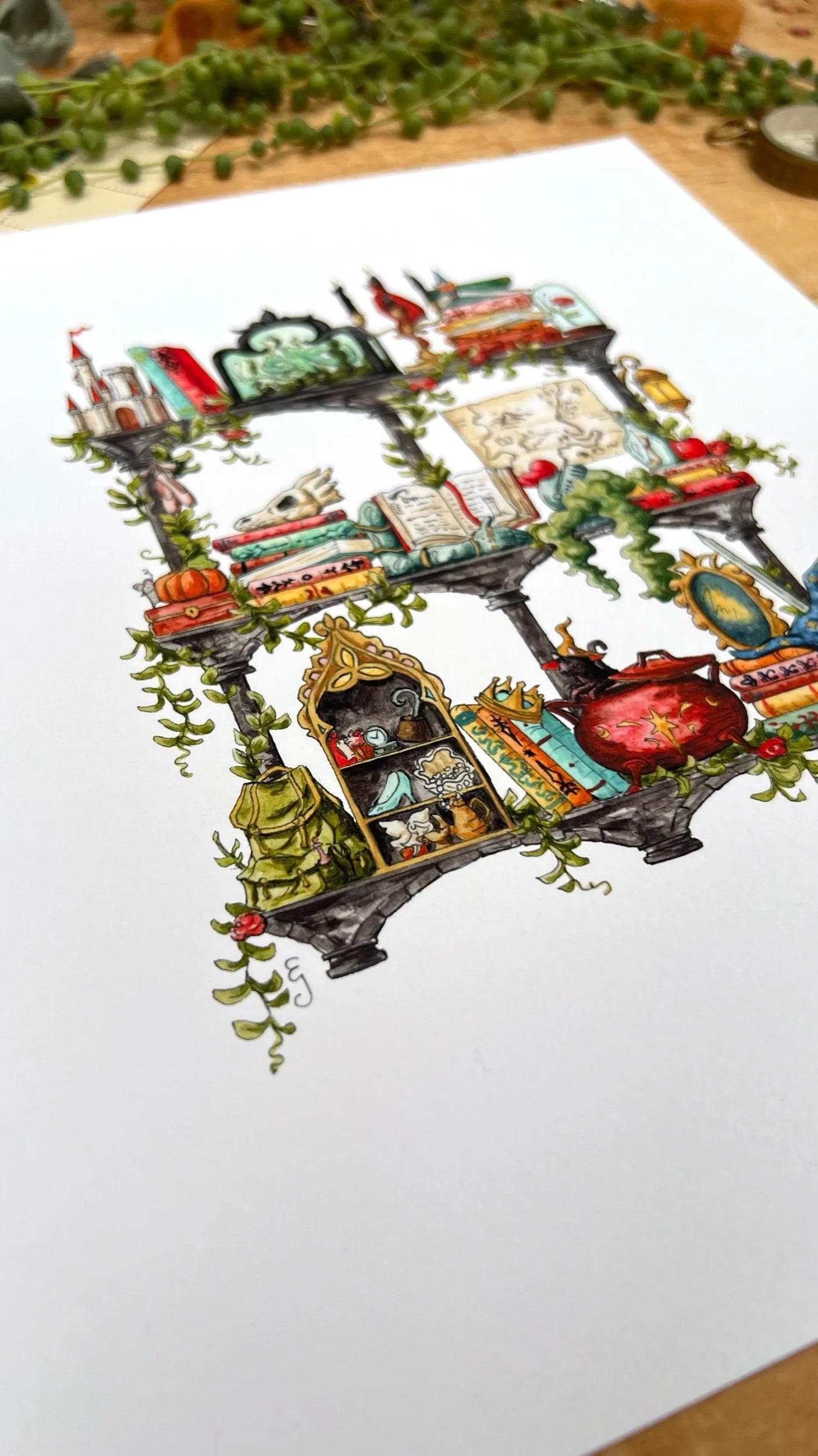 The Storybook Witch's Shelves Giclée Print