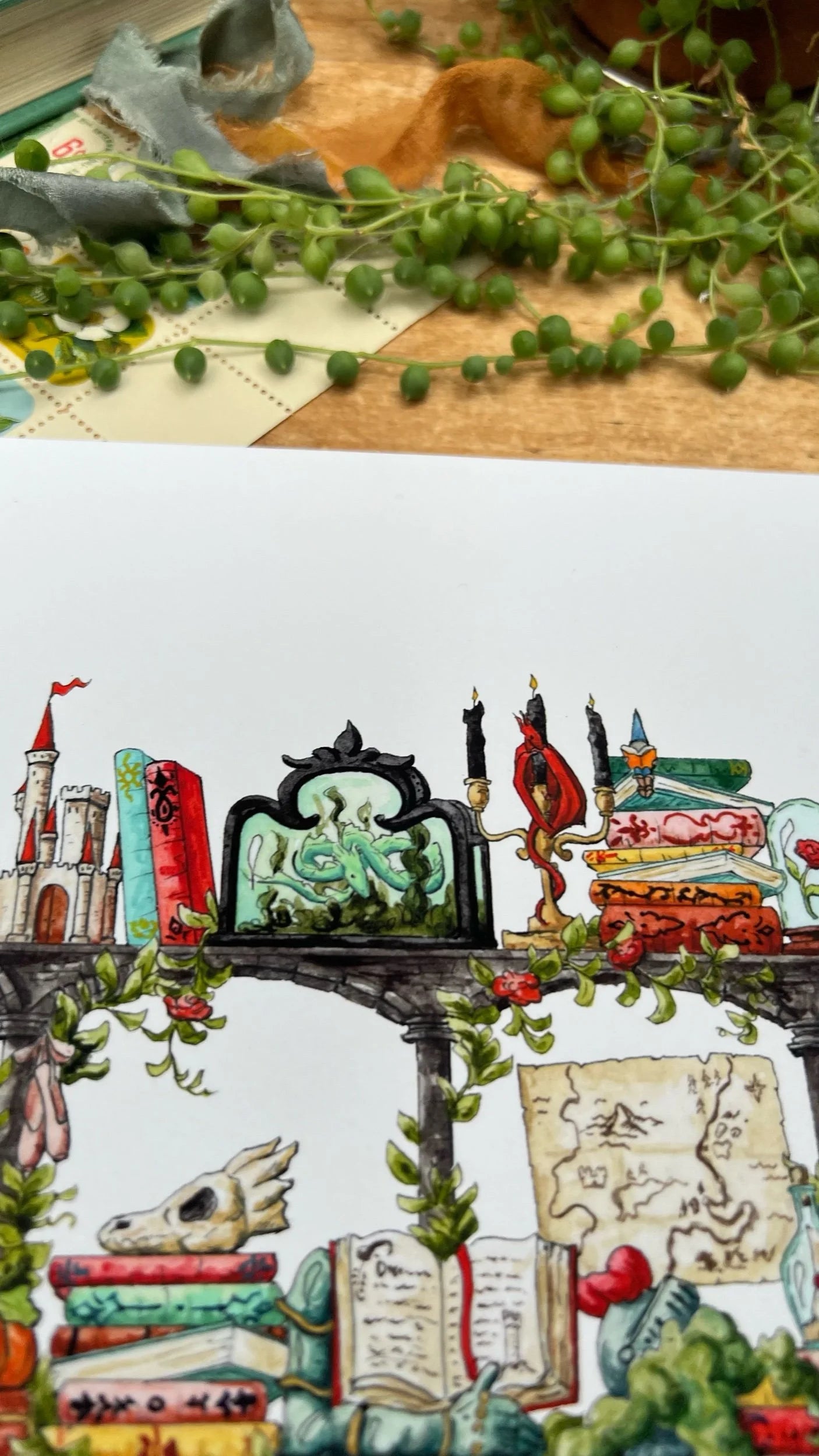 The Storybook Witch's Shelves Giclée Print