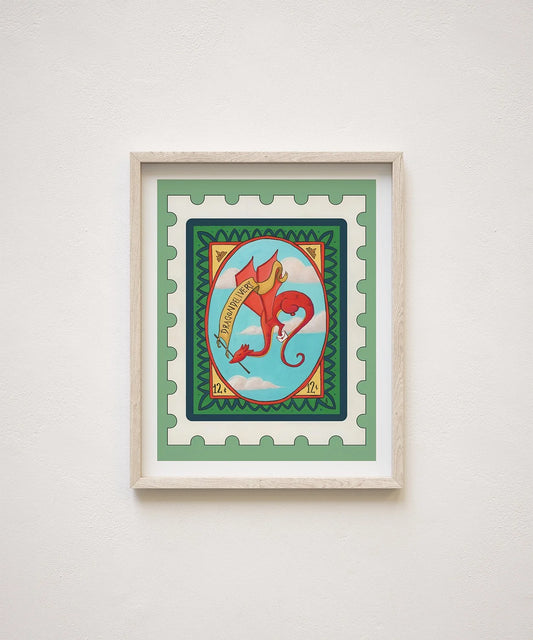 Dragon Delivery Stamp Print
