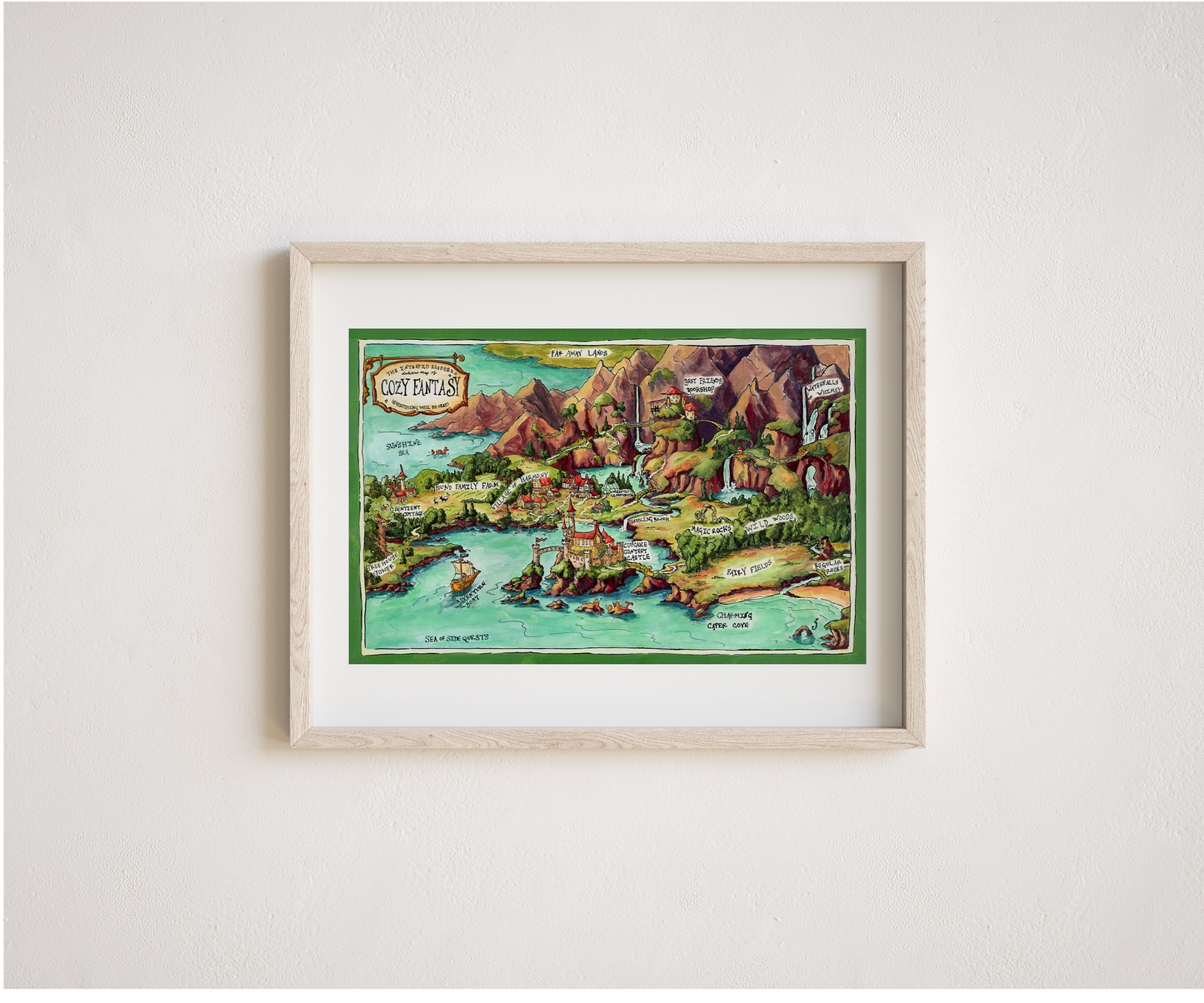 Dubious Map of Cozy Fantasy Print