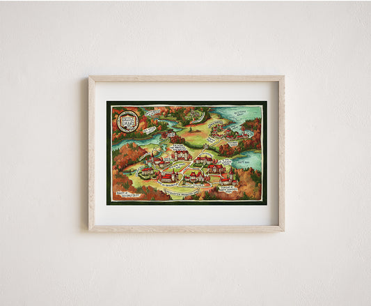 Dubious Map of College Romance Print