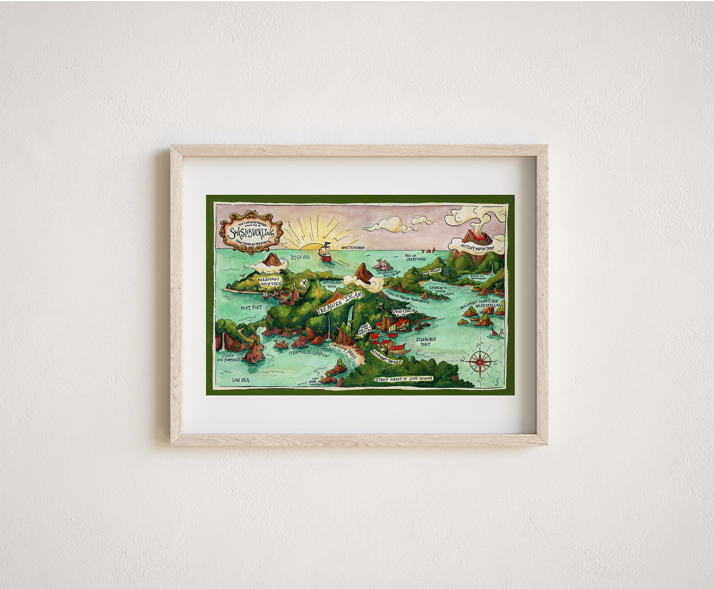 Dubious Map of Swashbuckling Print