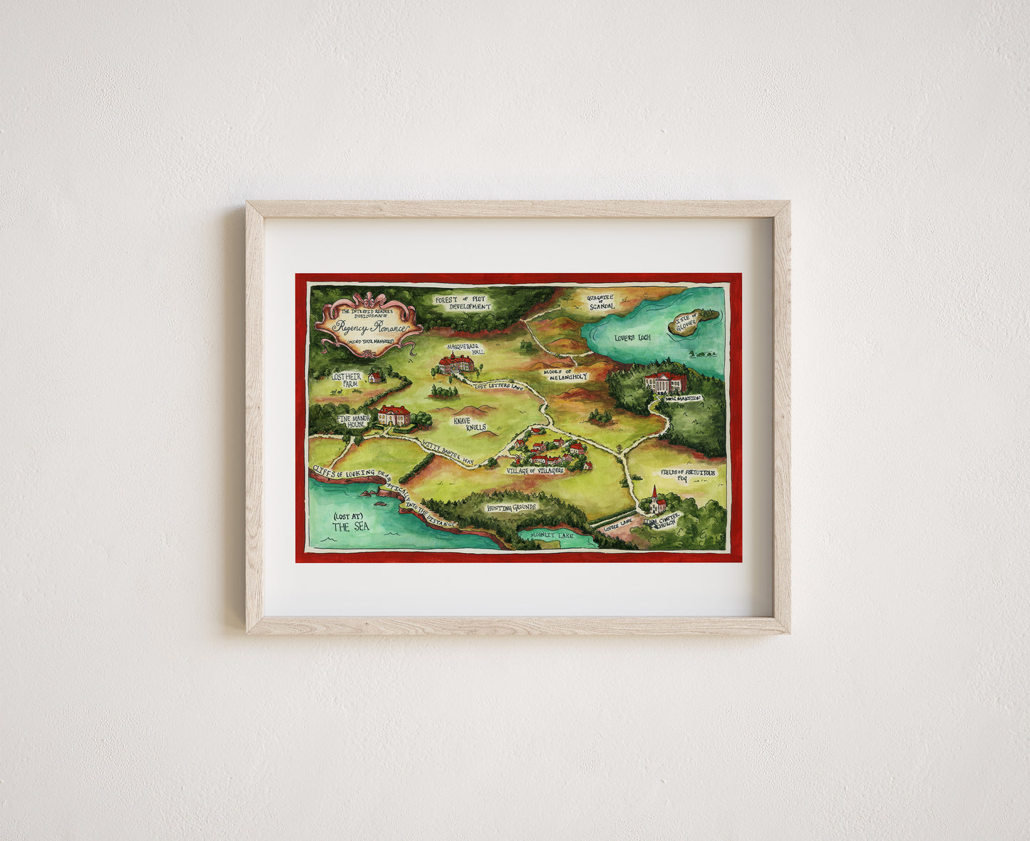 Dubious Map of Regency Romance Print