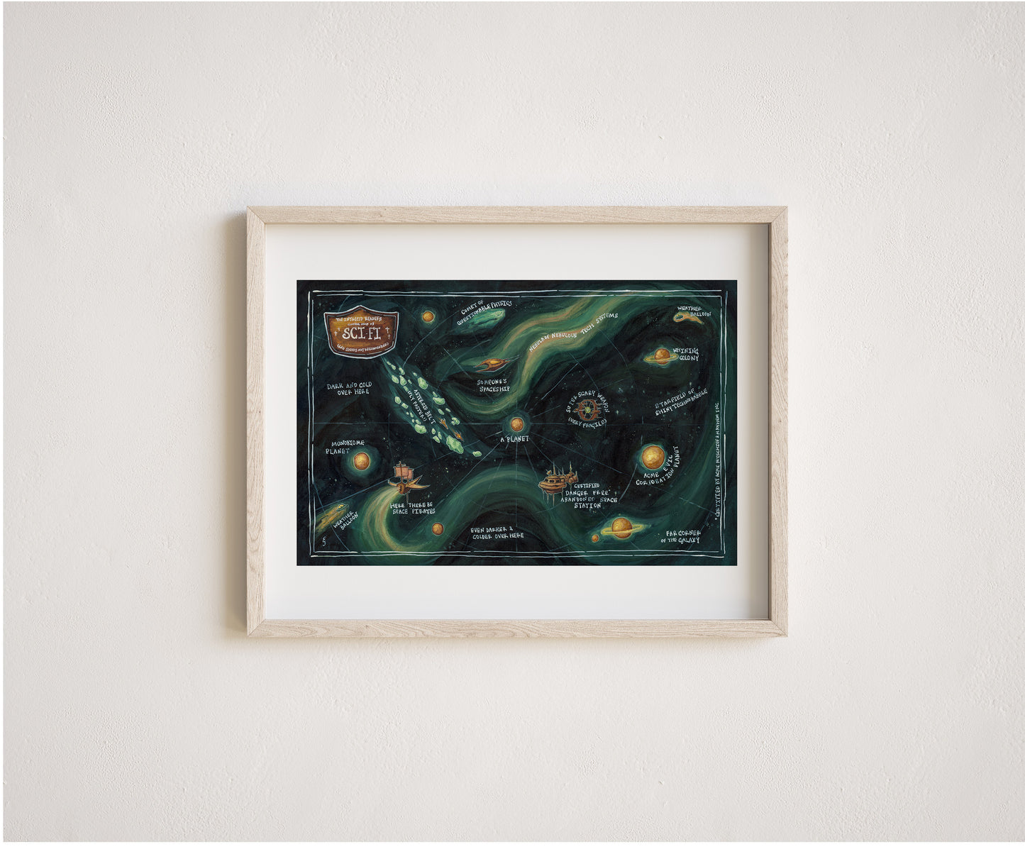 Dubious Map of Sci-Fi Print