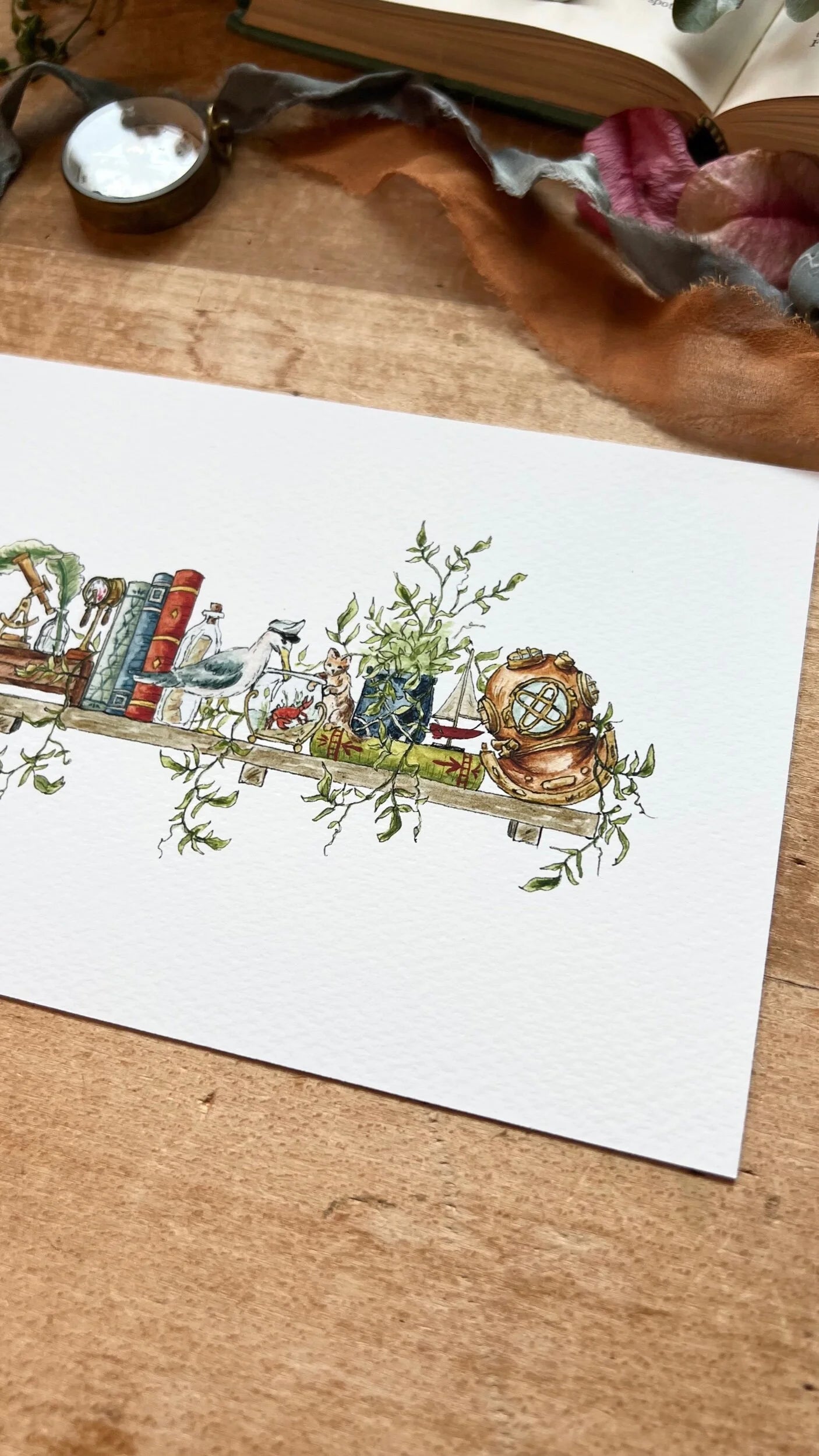 The Mini Sailor's Shelf Giclée Print