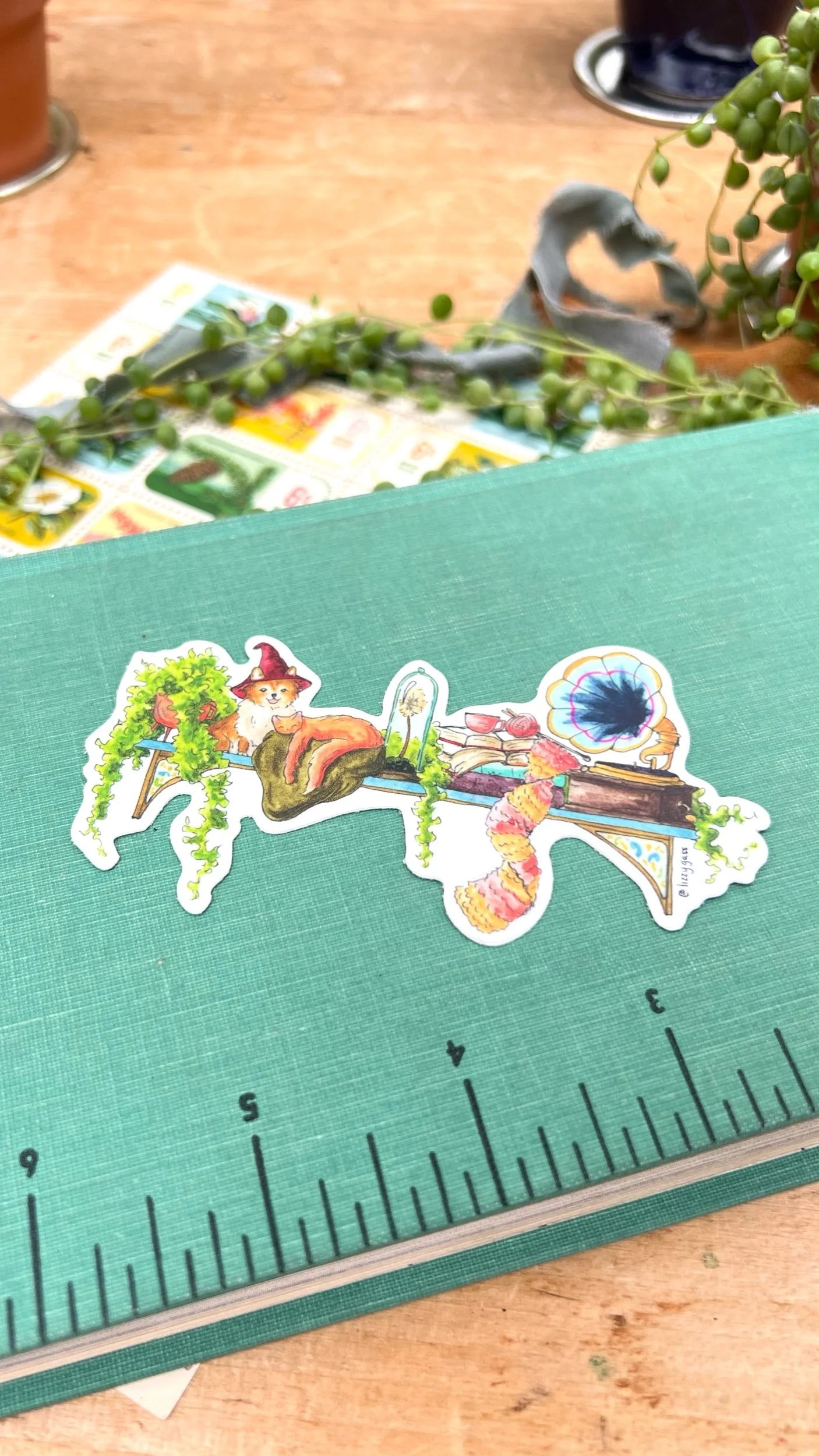 The Mini Hedge Witch's Shelf Sticker