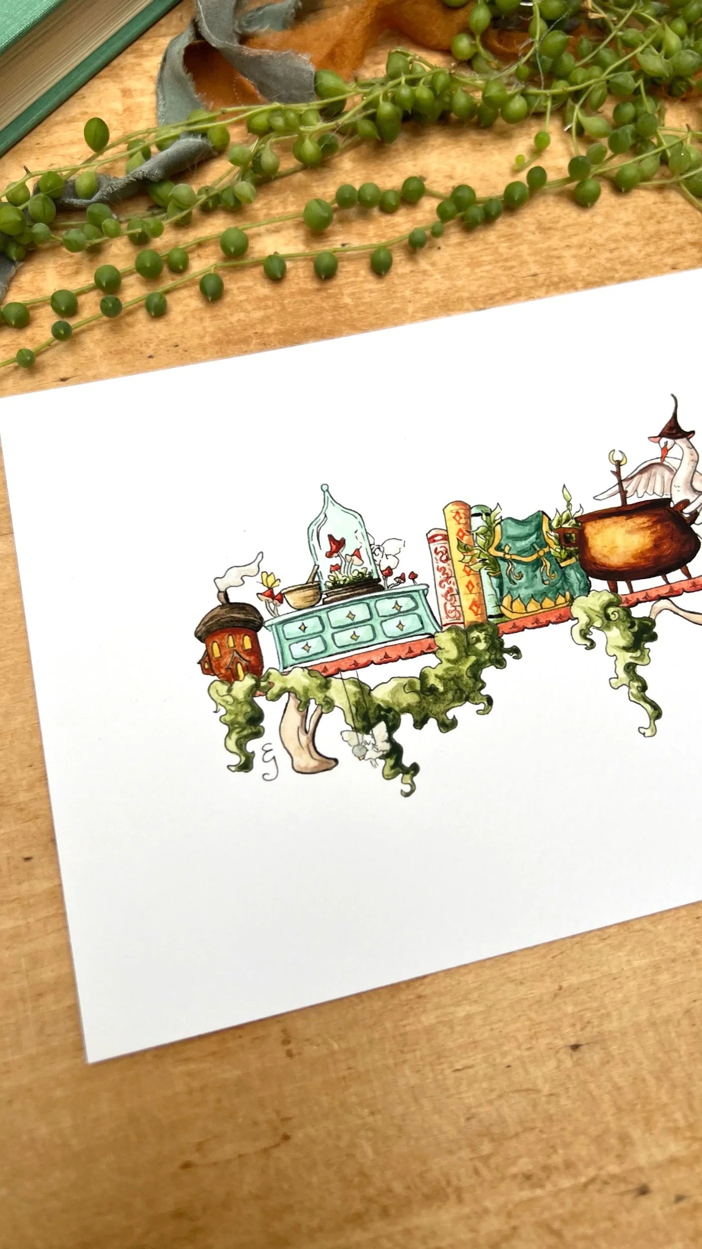 The Mini Fairy Witch's Shelf Giclée Print