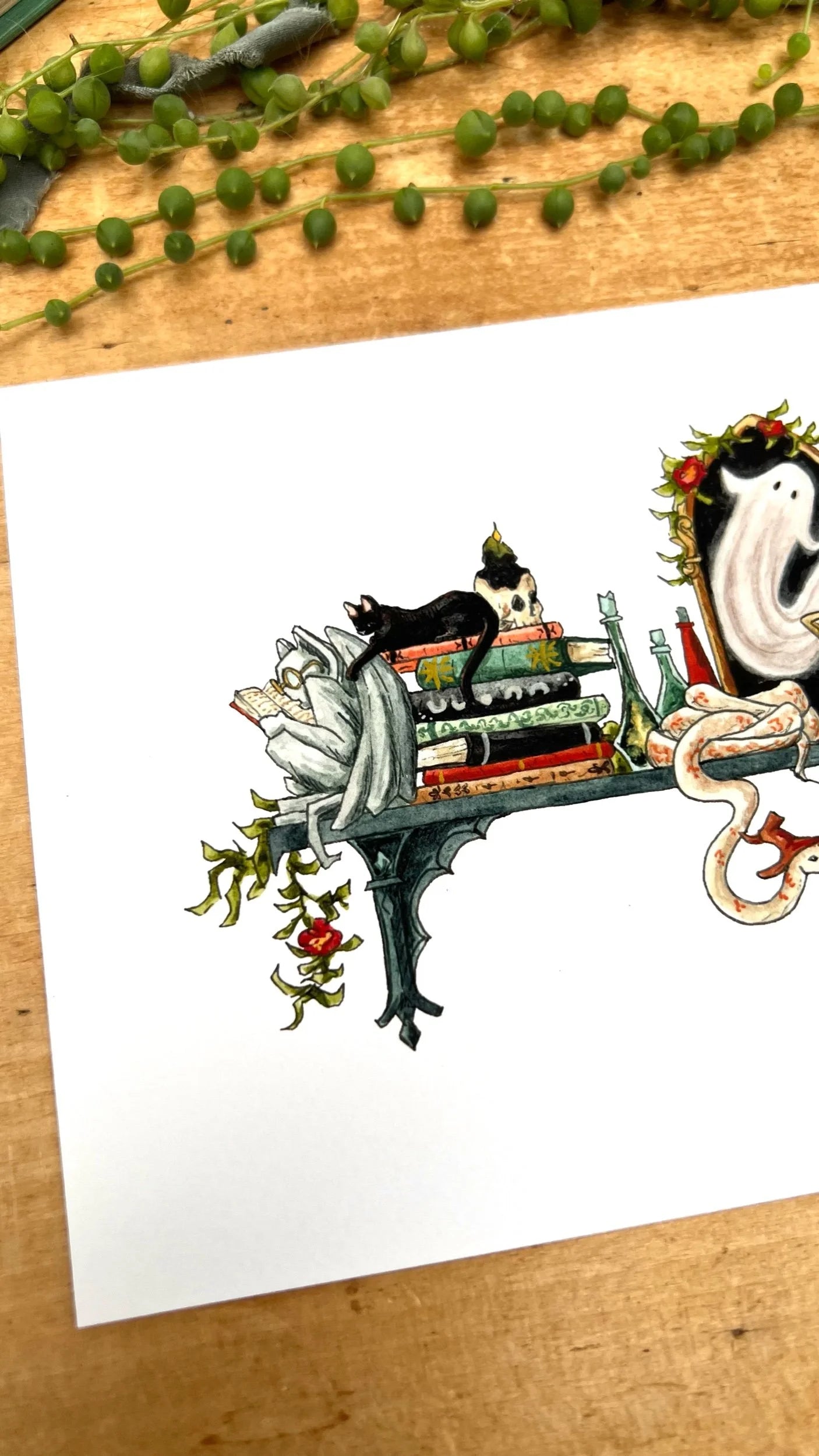 The Mini Gothic Witch's Shelf Giclée Print