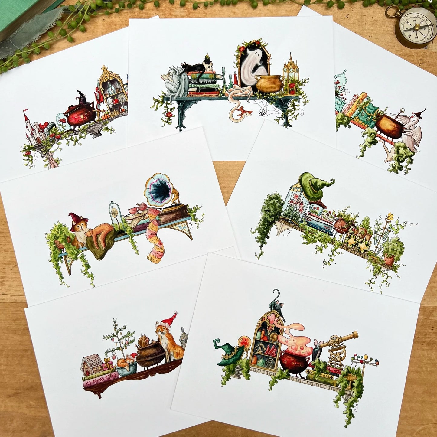 Mini Witches Shelves Giclée Print Bundle, Vol. 2