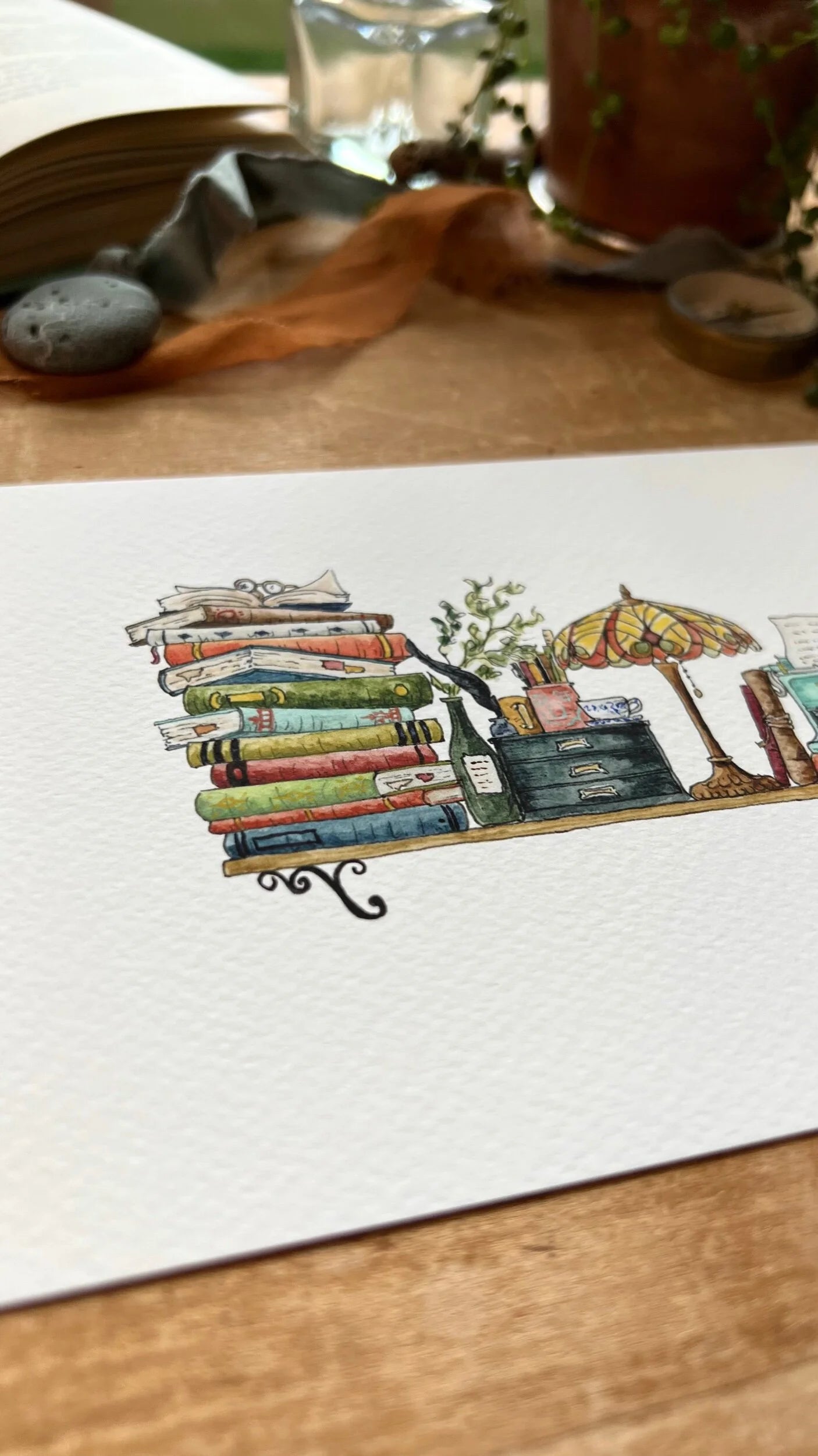 The Mini Writer's Shelf Giclée Print