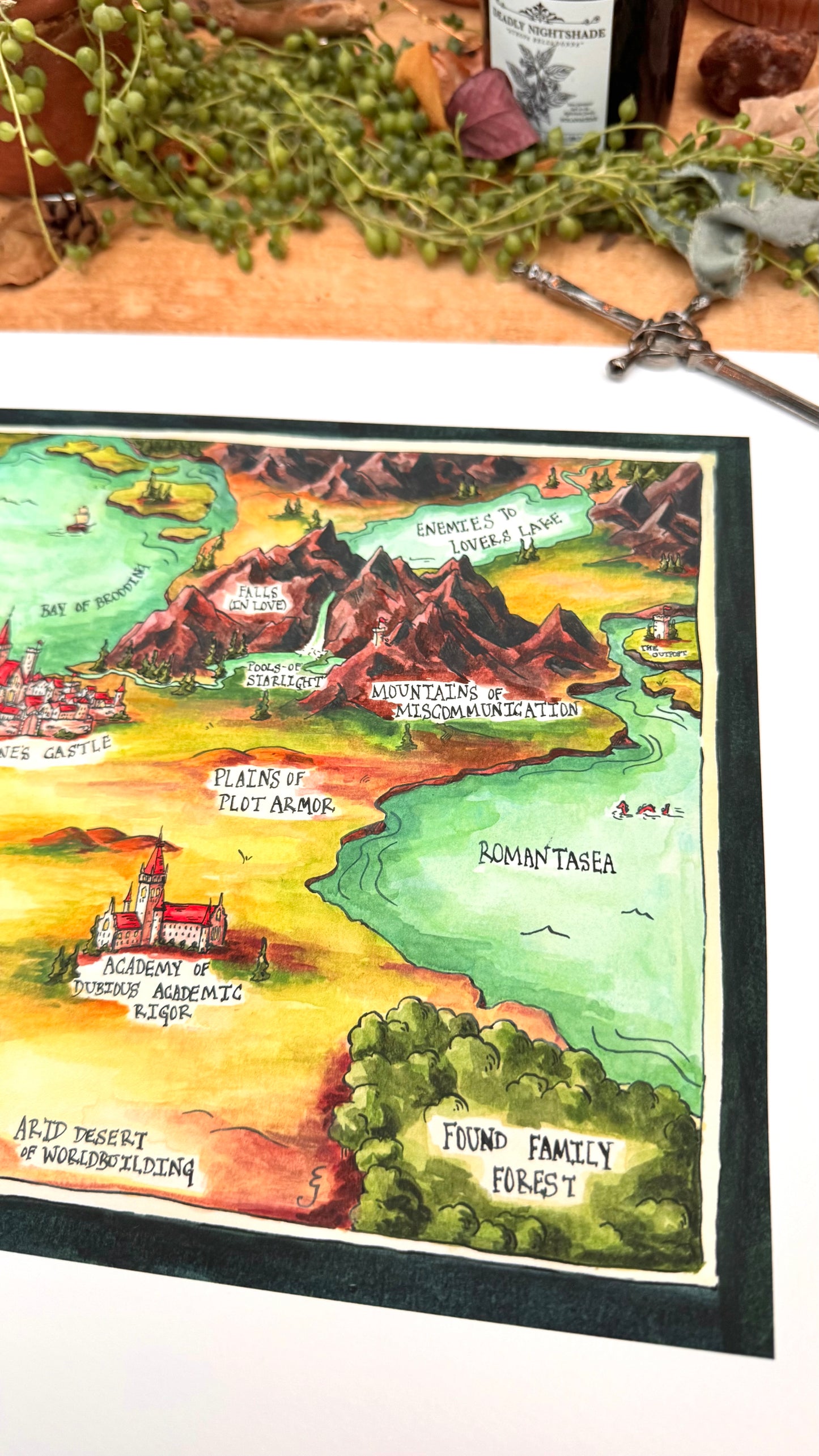 Dubious Map of Romantasy Print