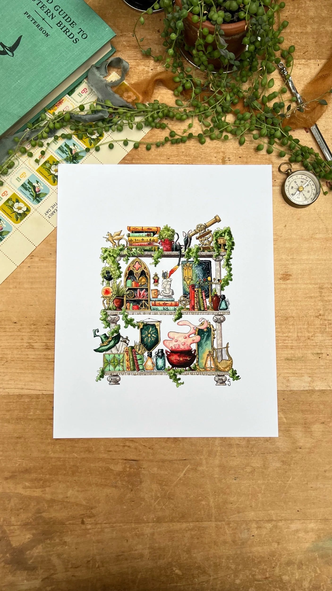The Celestial Witch's Shelves Giclée Print