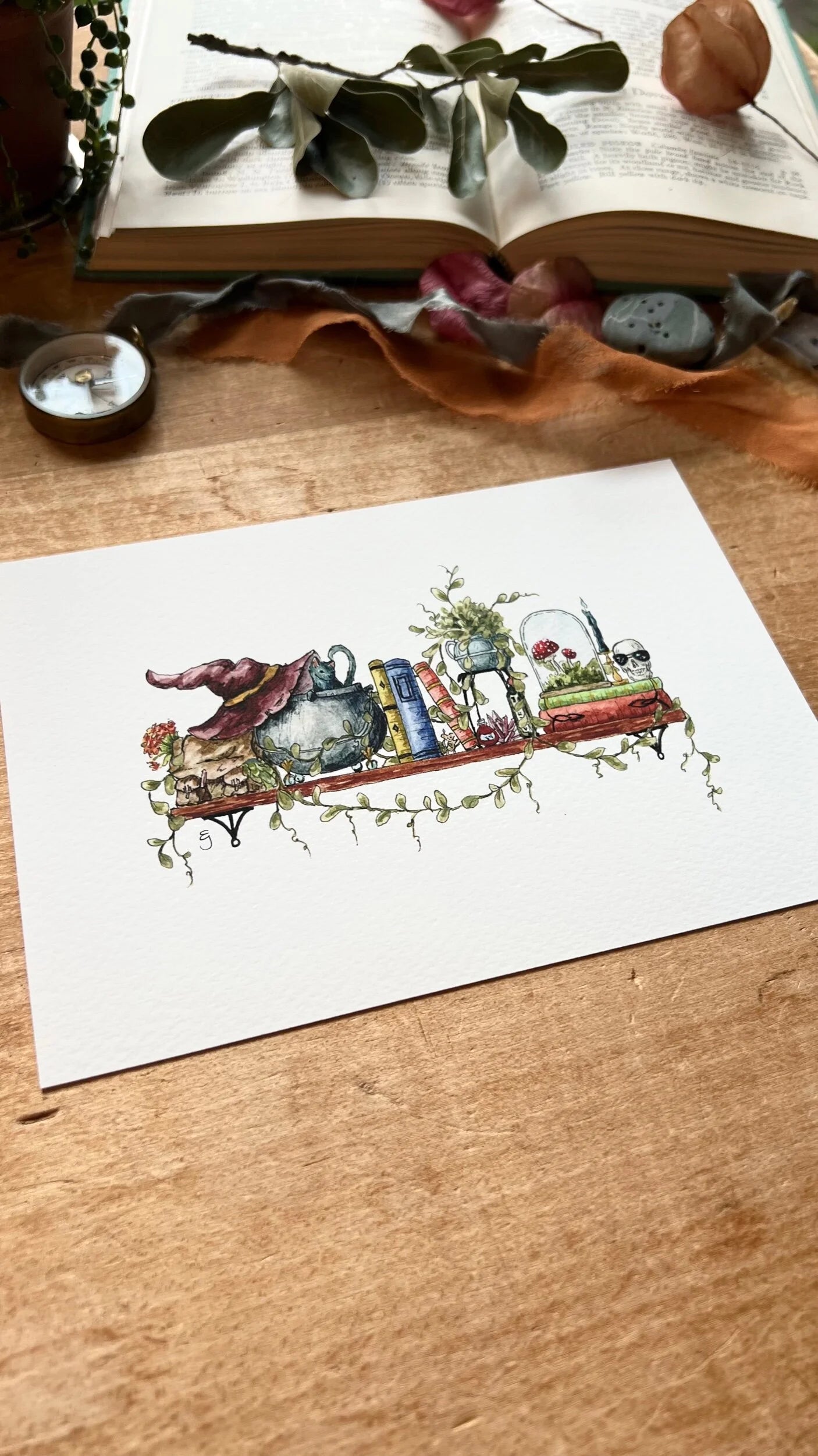 The Mini Witch's Shelf Giclée Print