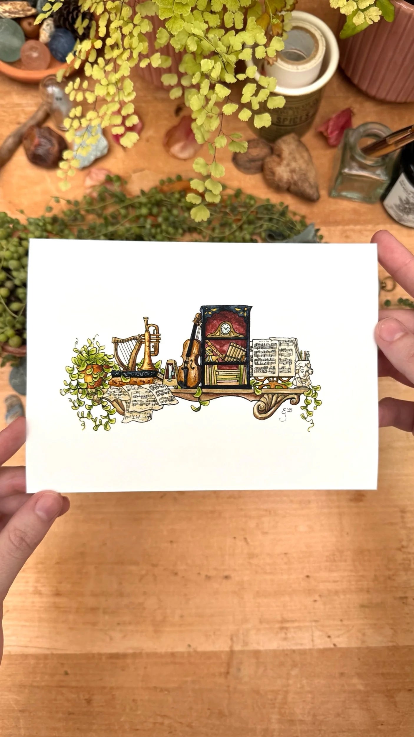 The Mini Musician's Shelf Giclée Print