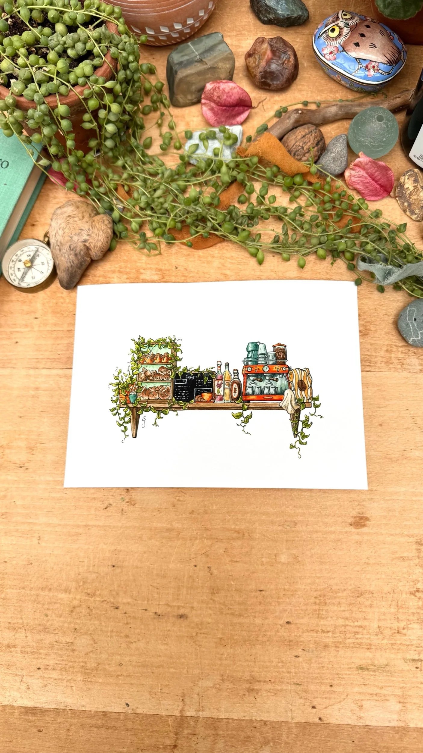 The Mini Barista's Shelf Giclée Print