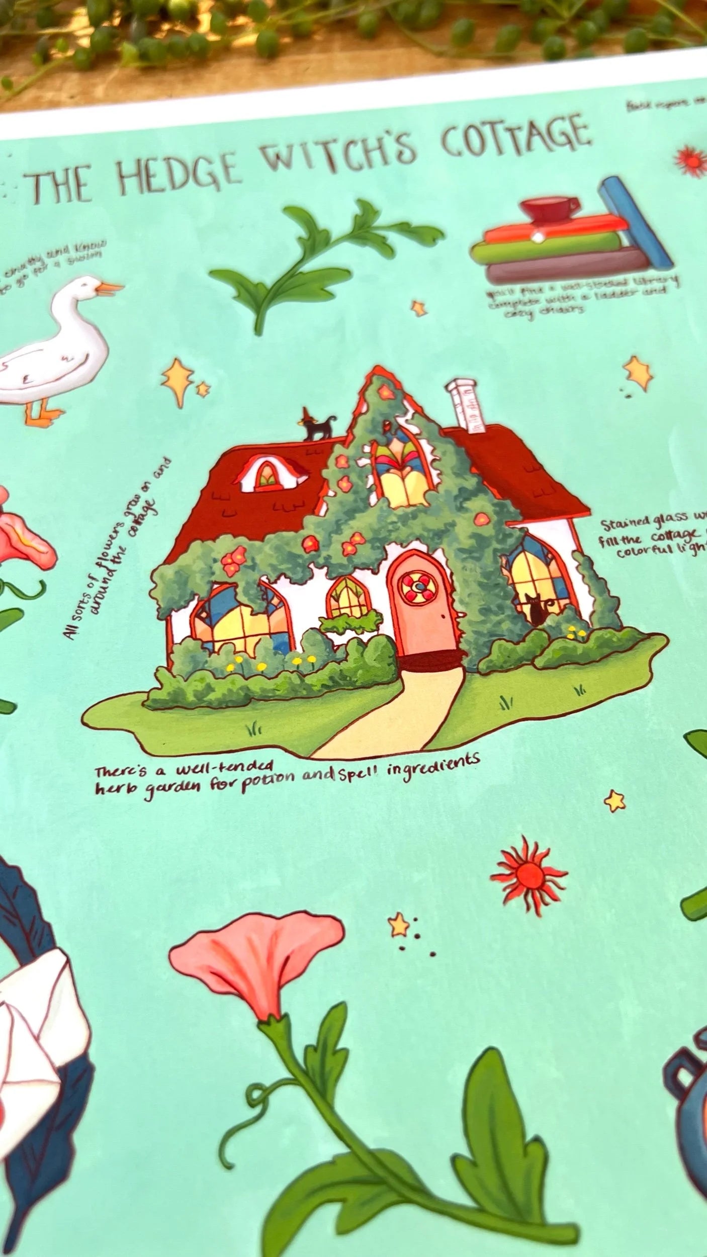 The Hedge Witch's Cottage Field Report Giclée Print