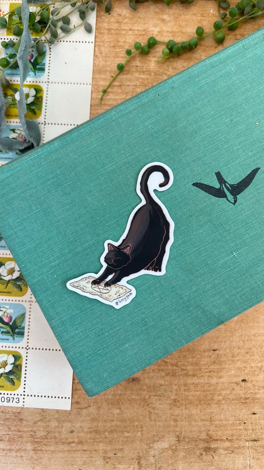 Troublemaker the Black Cat Sticker