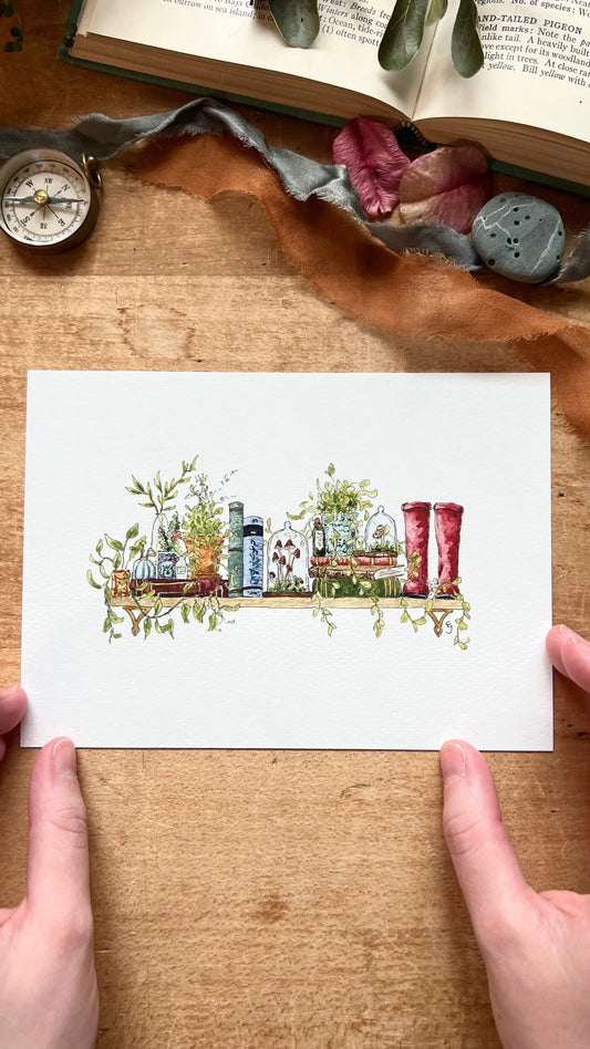 The Mini Botanist's Shelf Giclée Print