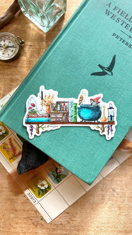 The Mini Forest Witch's Shelf Sticker