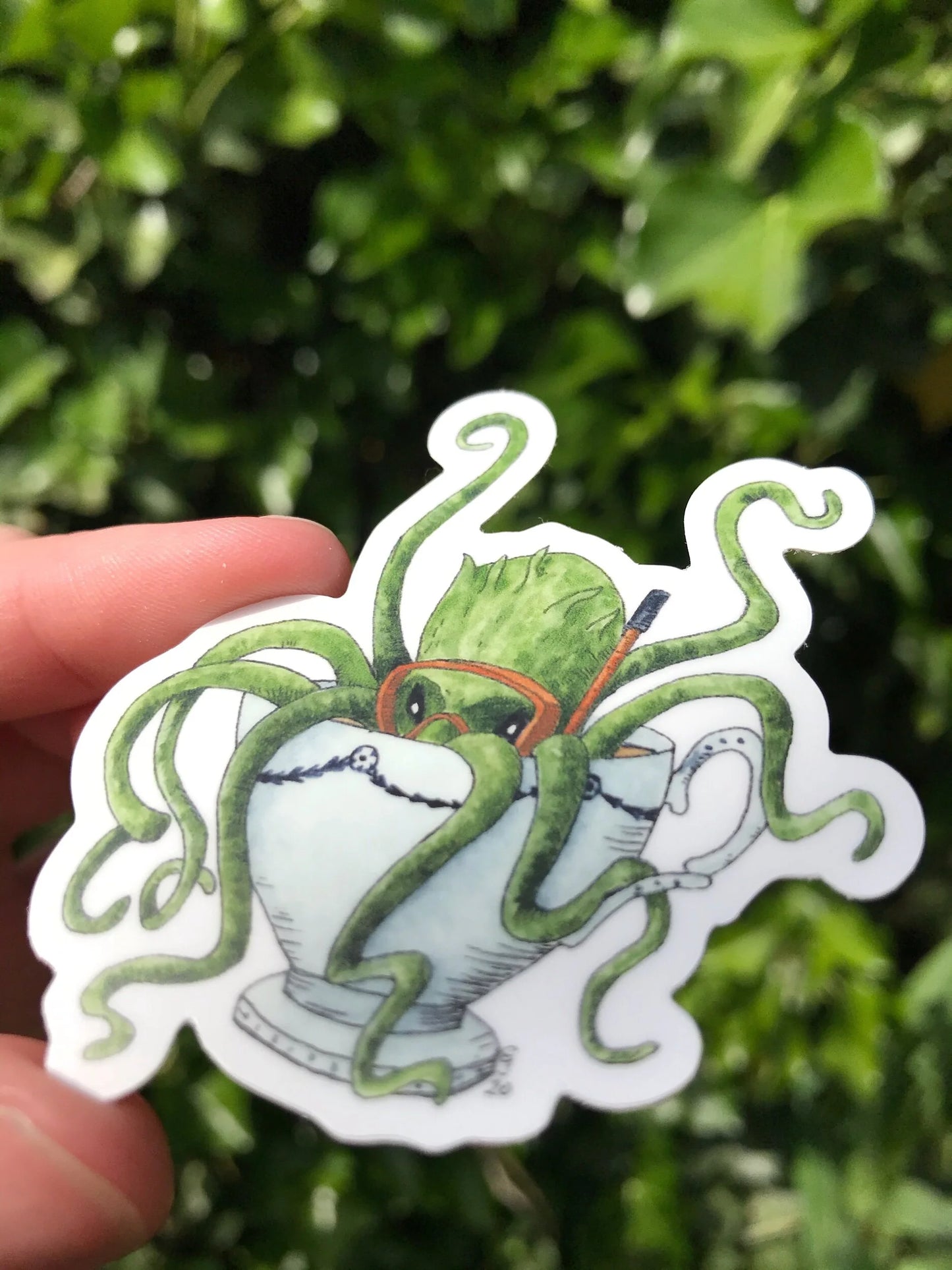 Kraken in a Teacup Sticker