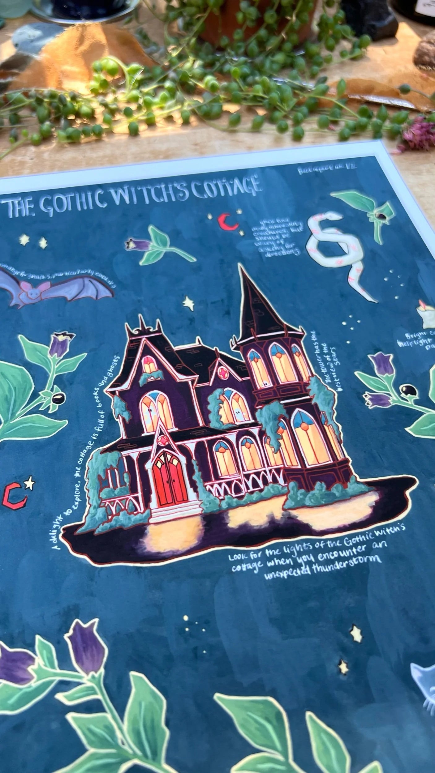 The Gothic Witch's Cottage Field Report Giclée Print