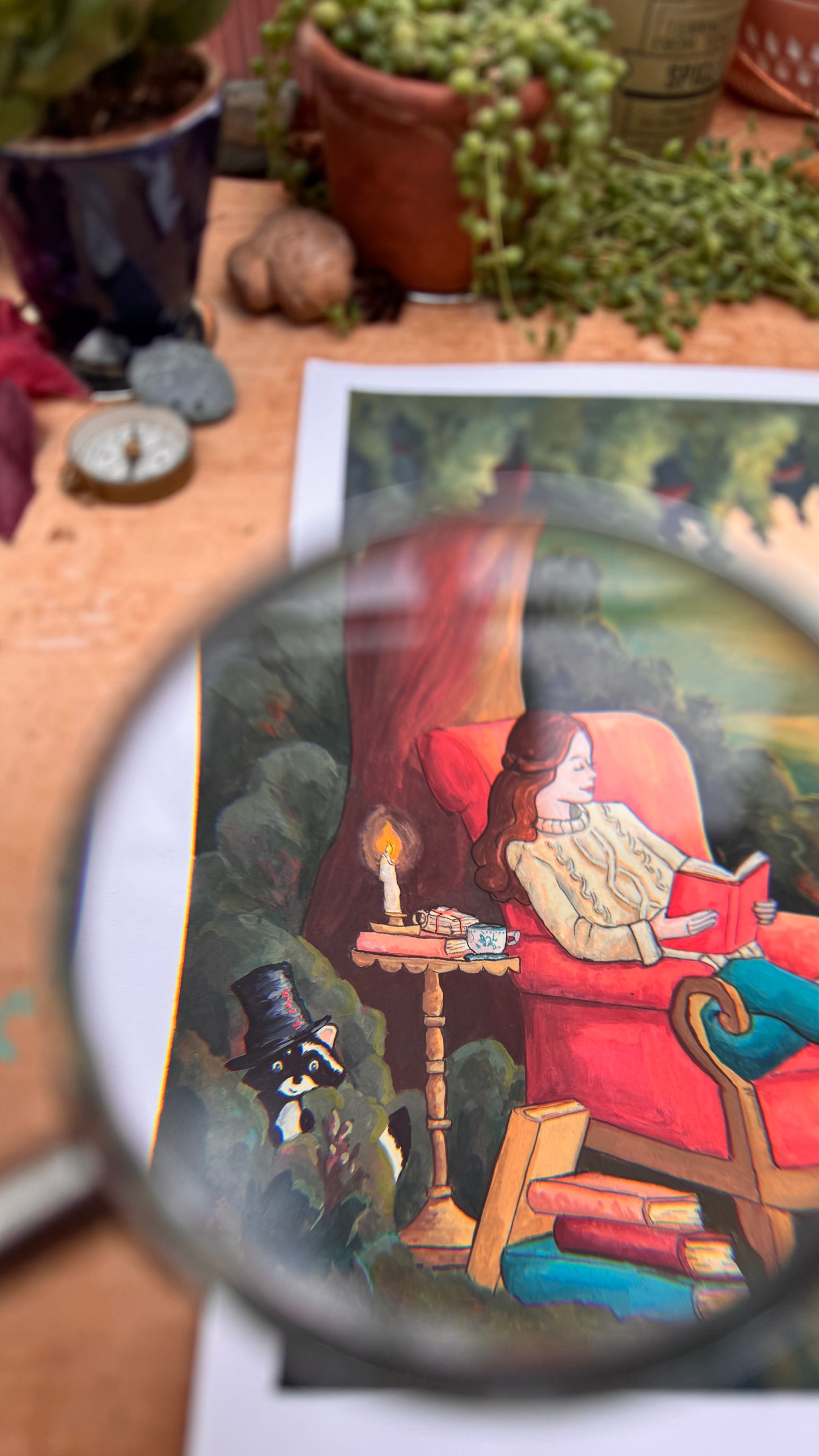 Original Reading Transports You: Regency Romance Illustration