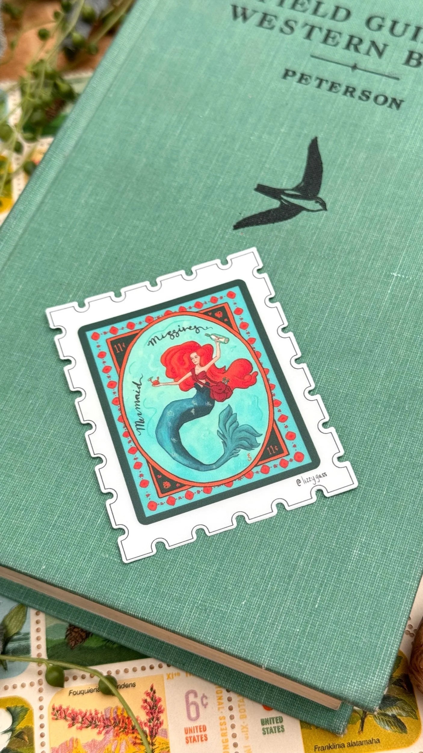 Mermaid Missives Stamp Sticker