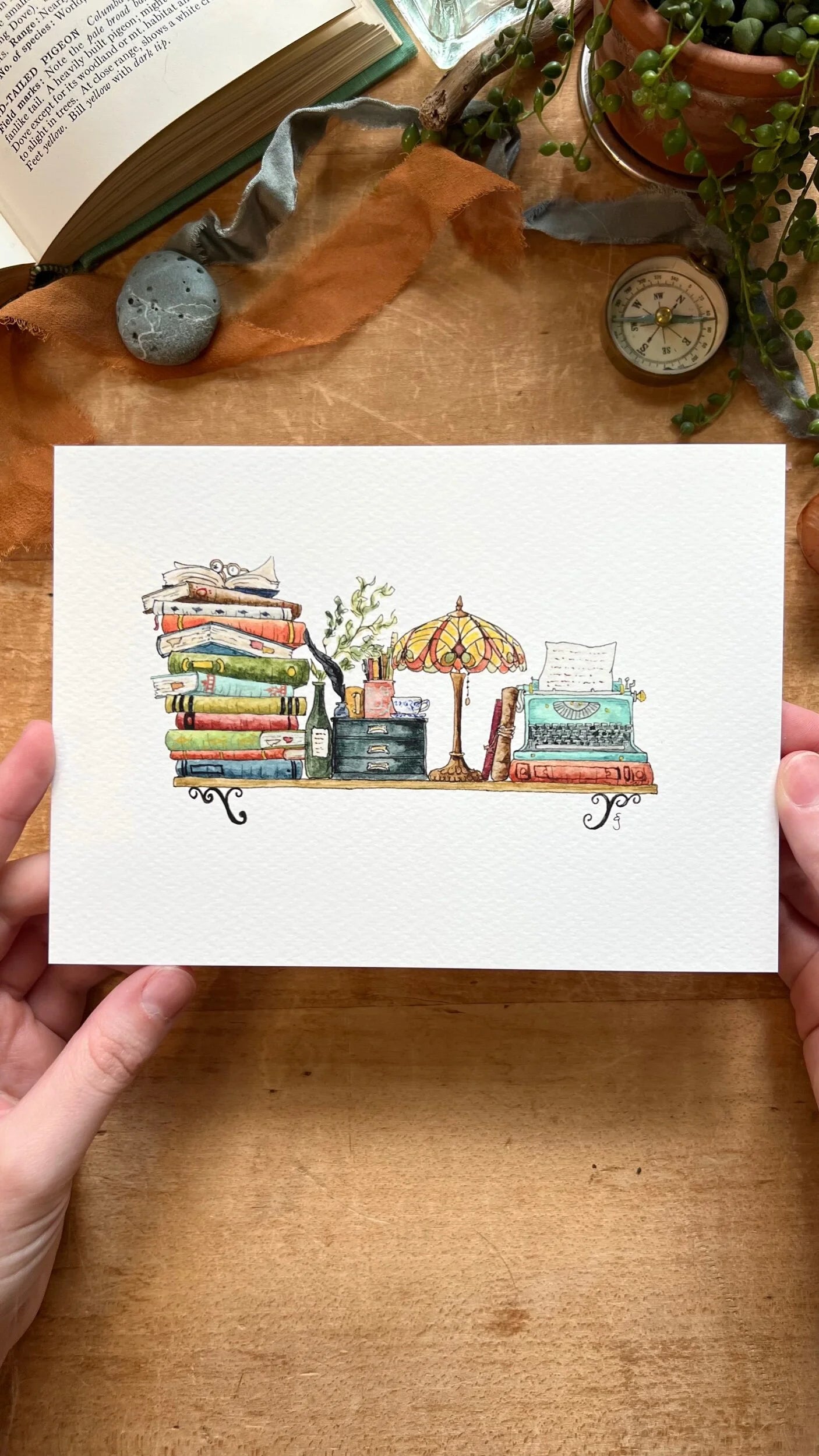 The Mini Writer's Shelf Giclée Print