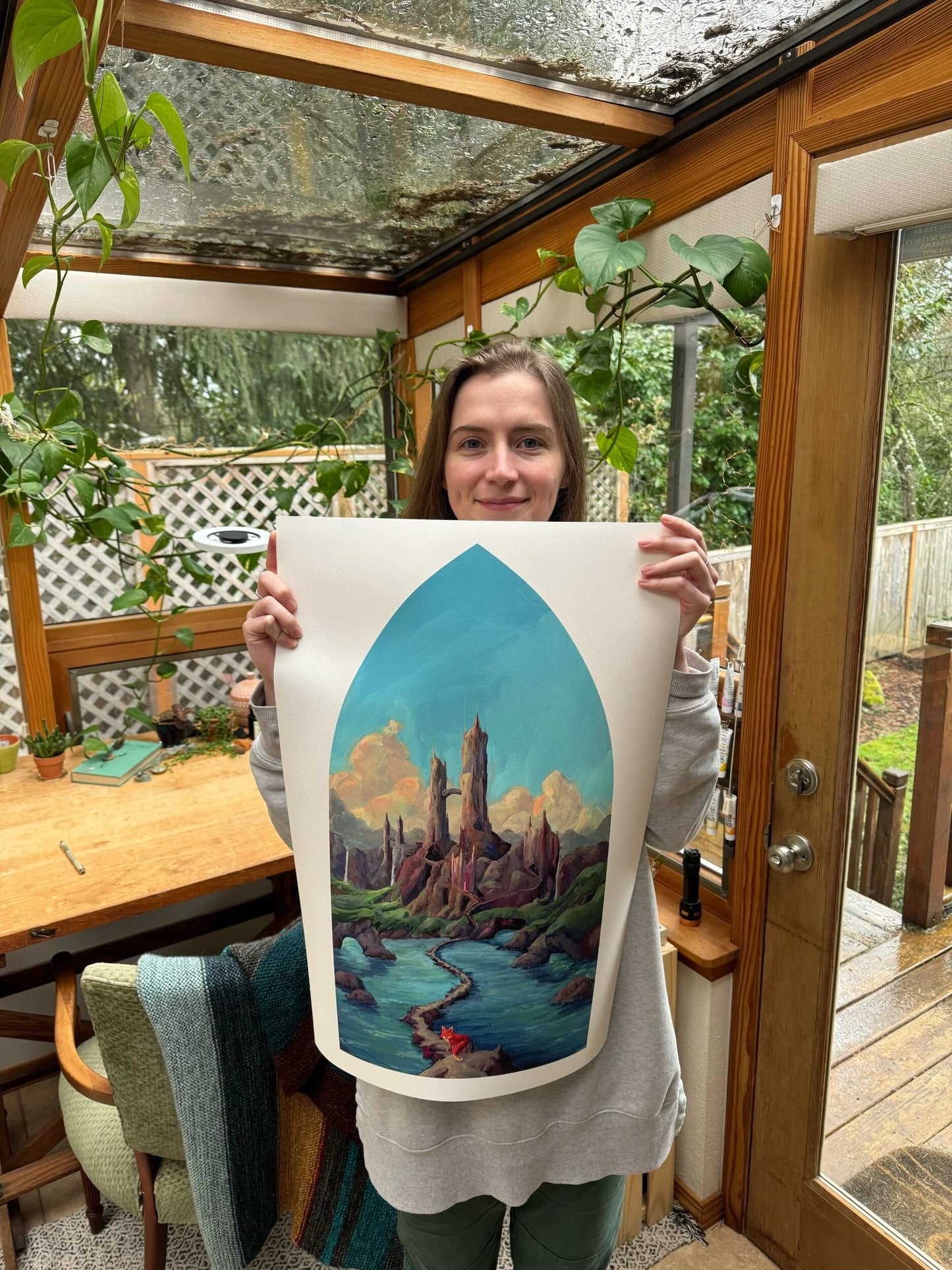 Fox and Castle - Magic of Books Print