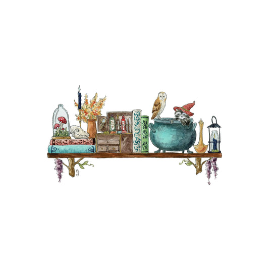 The Mini Forest Witch's Shelf Giclée Print
