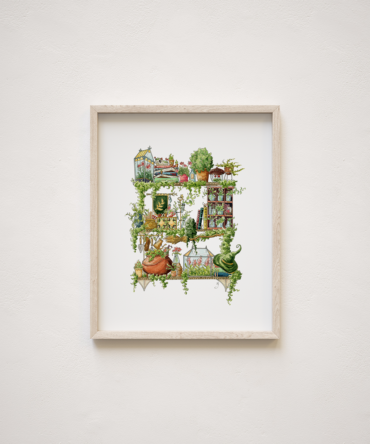 The Garden Witch's Shelves Giclée Print