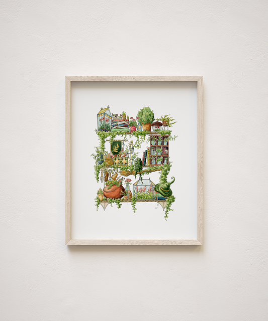 The Garden Witch's Shelves Giclée Print