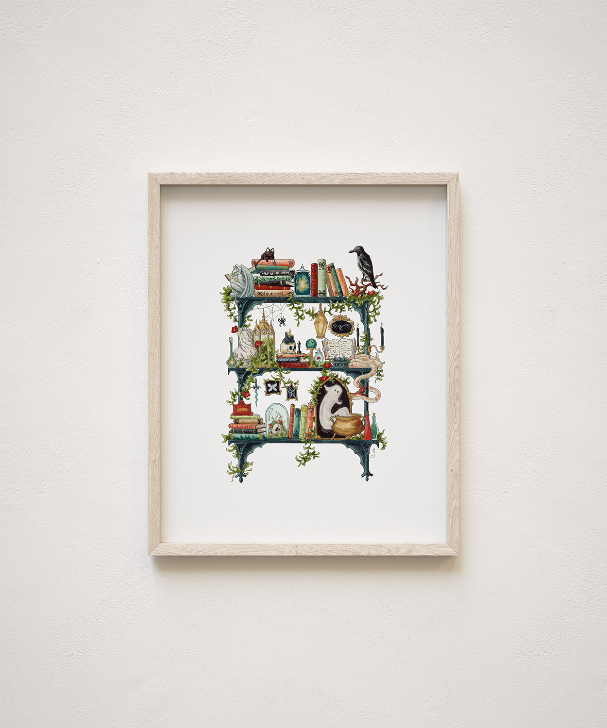 The Gothic Witch's Shelves Giclée Print