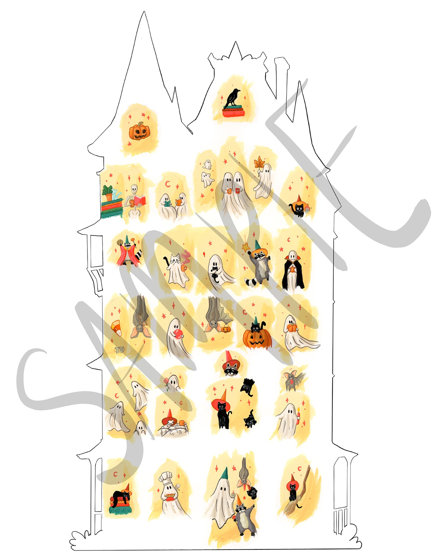 Haunted Halloween Advent Calendar Kit
