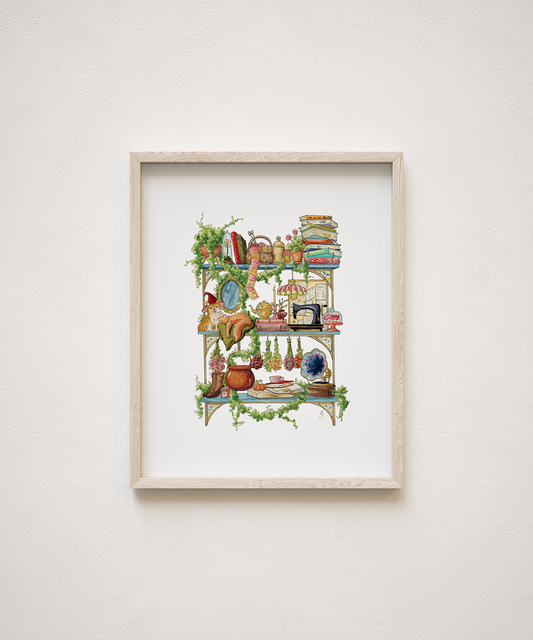 The Hedge Witch's Shelves Giclée Print