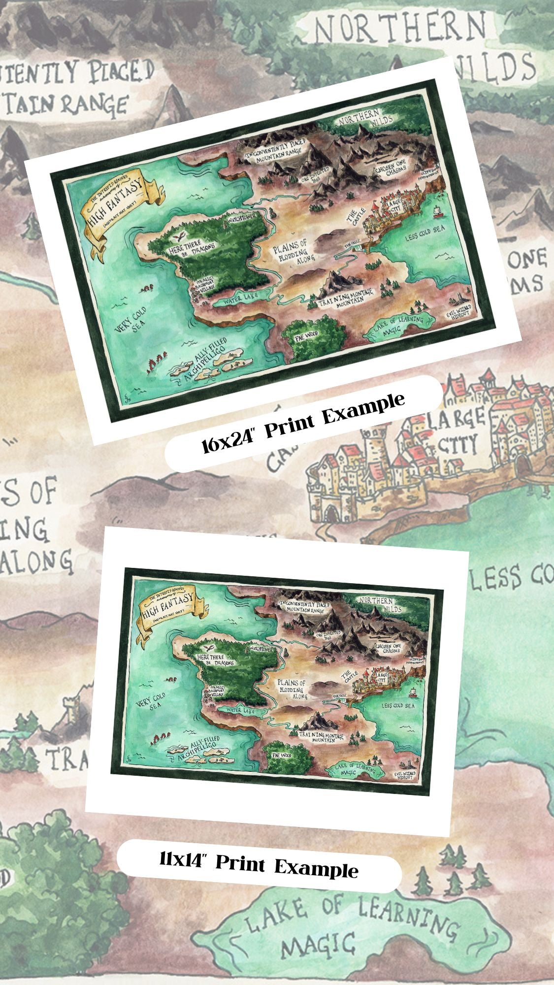 Dubious Map of High Fantasy Print