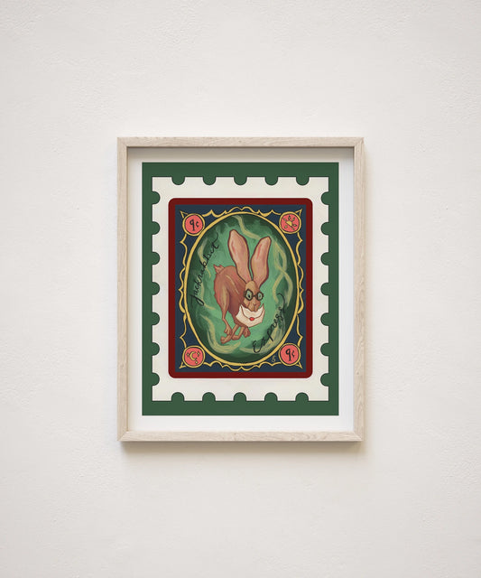 Jackrabbit Express Stamp Print
