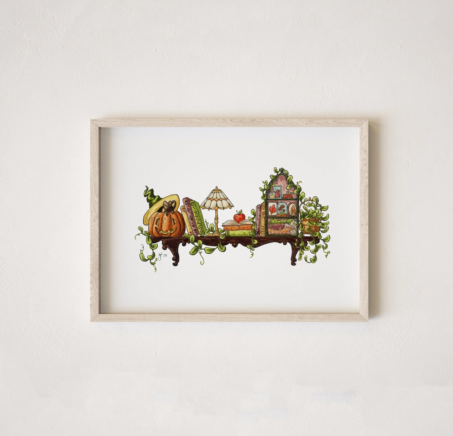The Mini Autumn Witch's Shelf Giclée Print