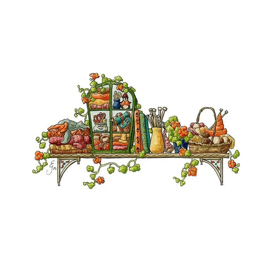 The Mini Fiber Artist's Shelf Giclée Print