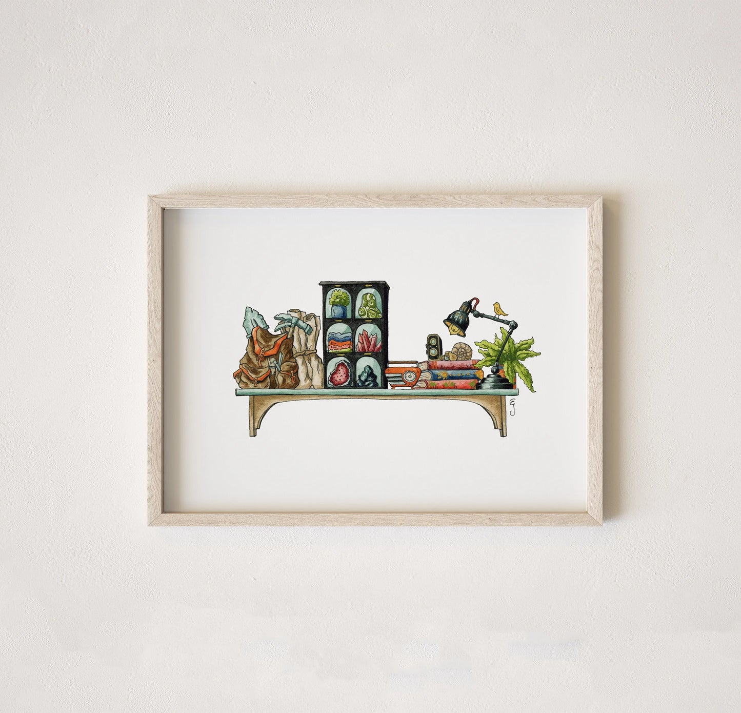 The Mini Geologist's Shelf Giclée Print