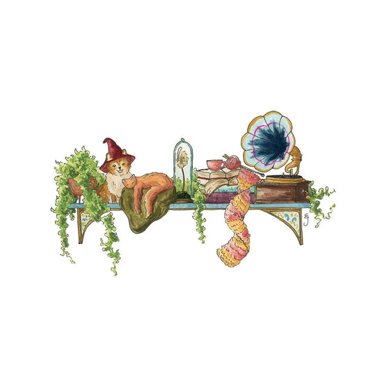 The Mini Hedge Witch's Shelf Giclée Print