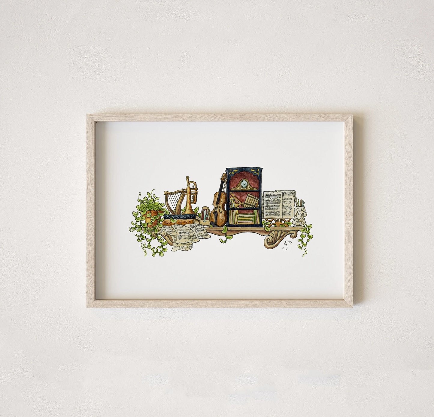 The Mini Musician's Shelf Giclée Print