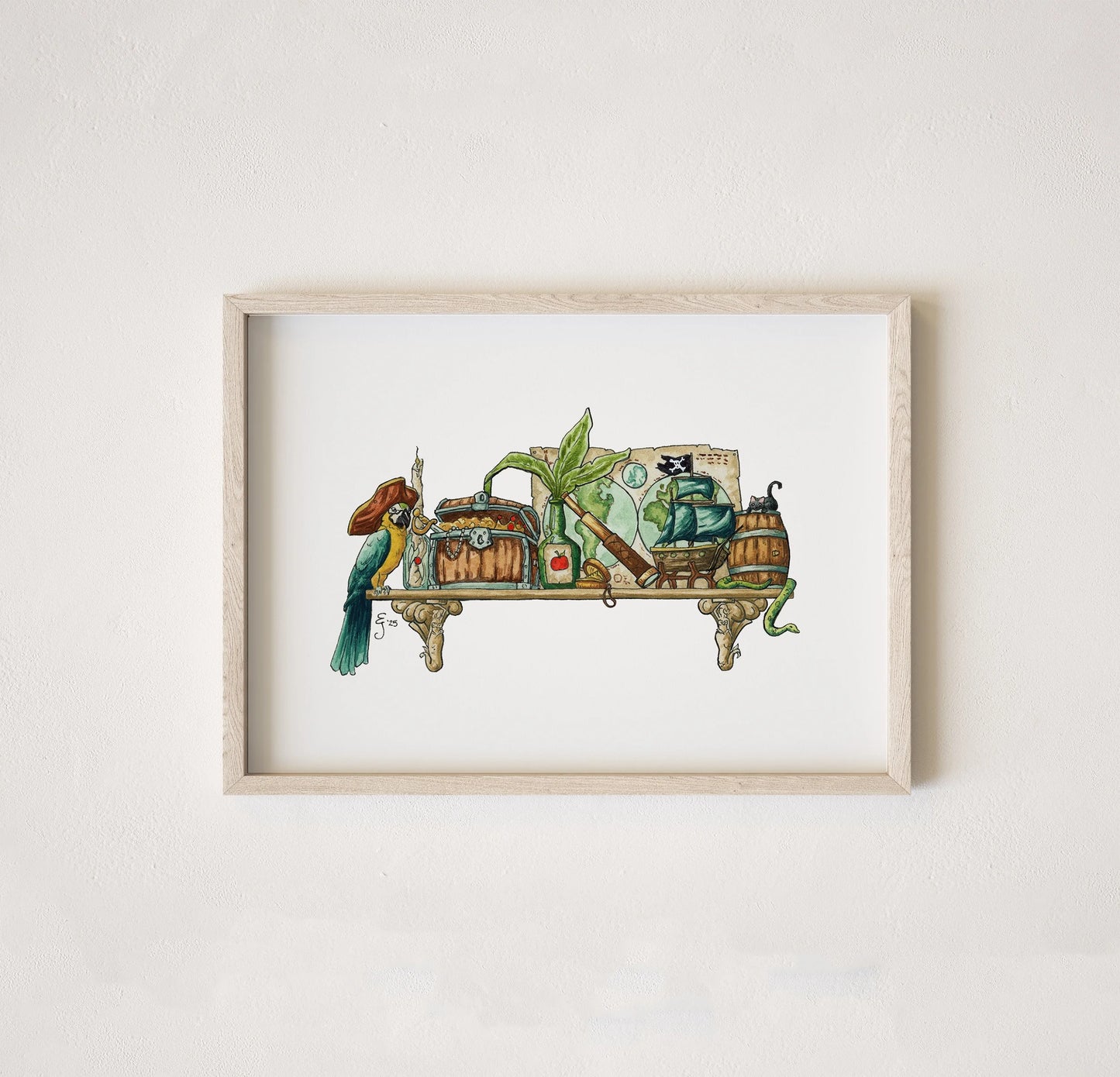 The Mini Pirate's Shelf Giclée Print