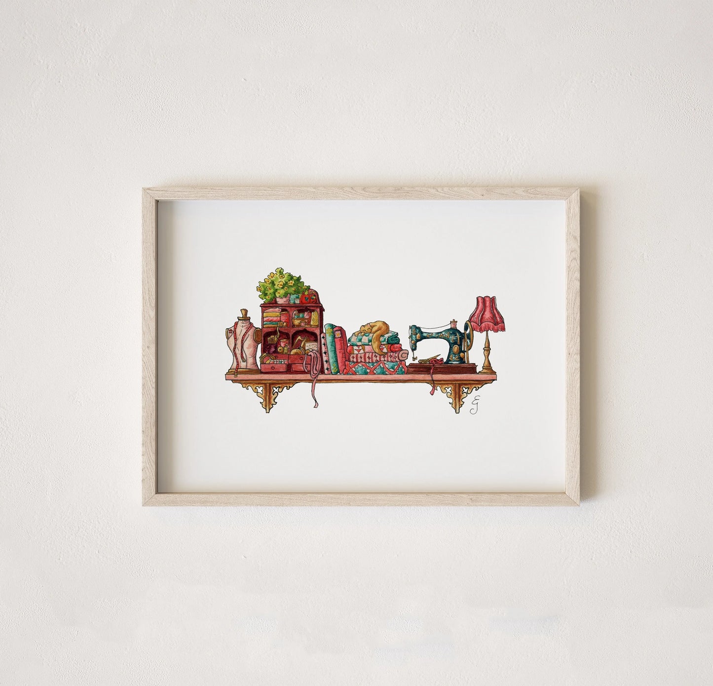 The Mini Sewist's Shelf Giclée Print