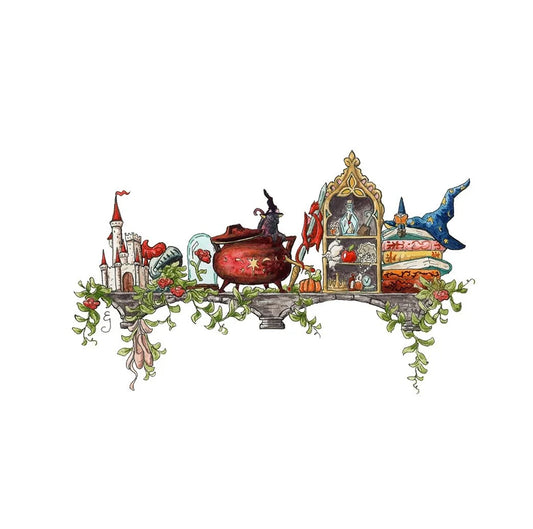 The Mini Storybook Witch's Shelf Giclée Print
