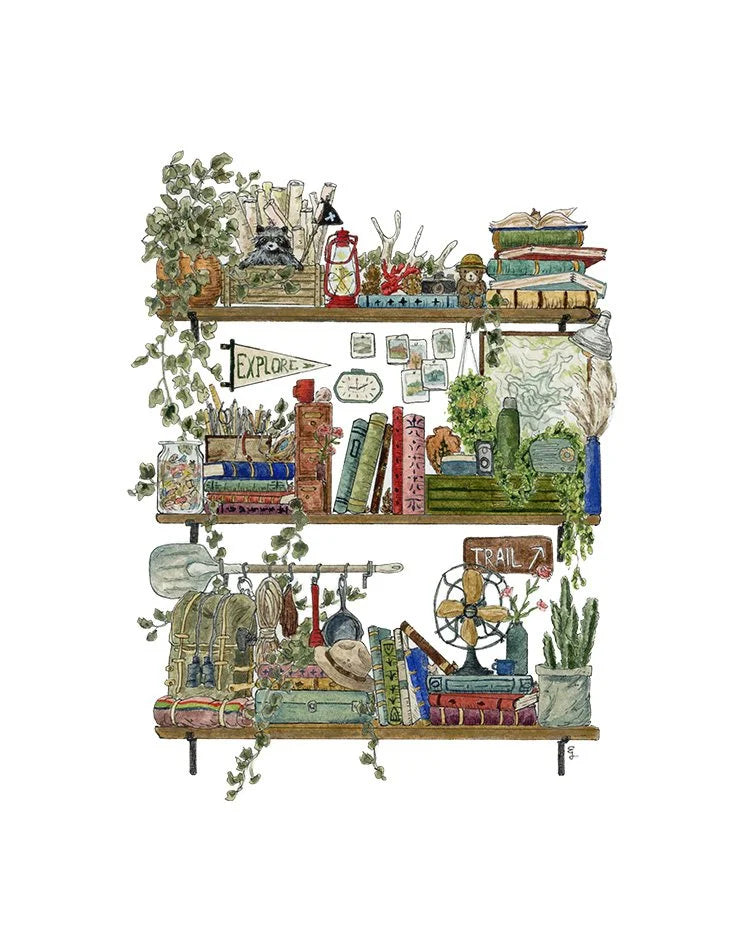 The Park Ranger Shelves Giclée Print