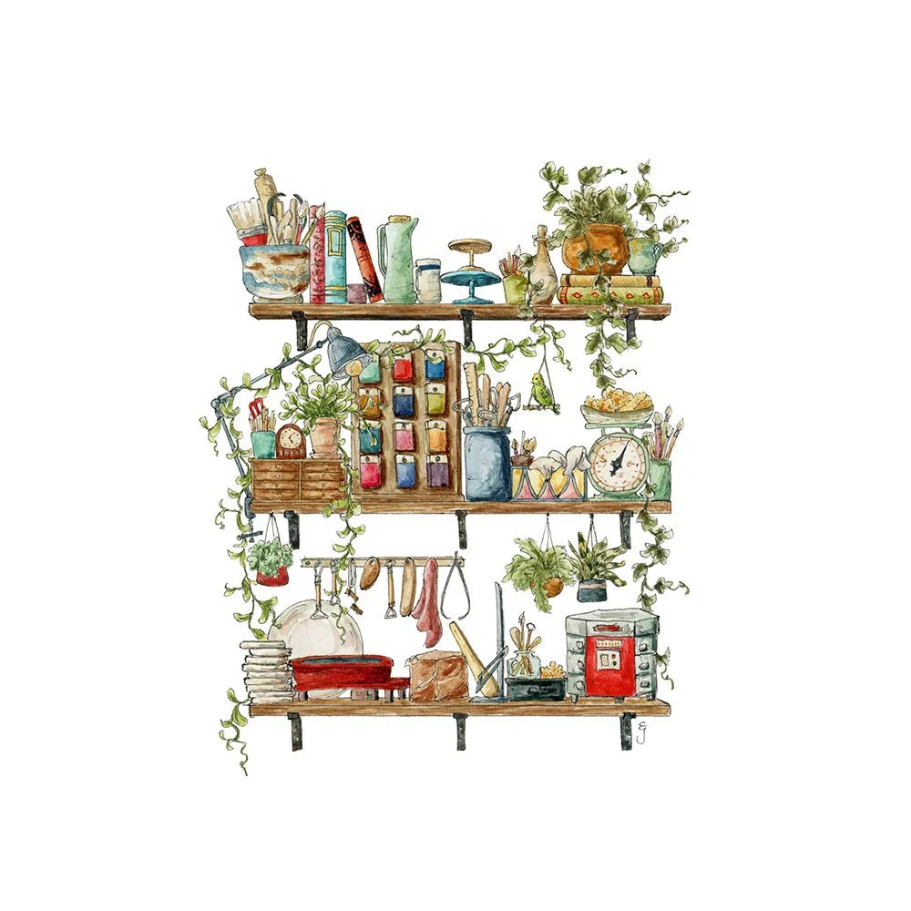 The Potter's Shelves Giclée Print