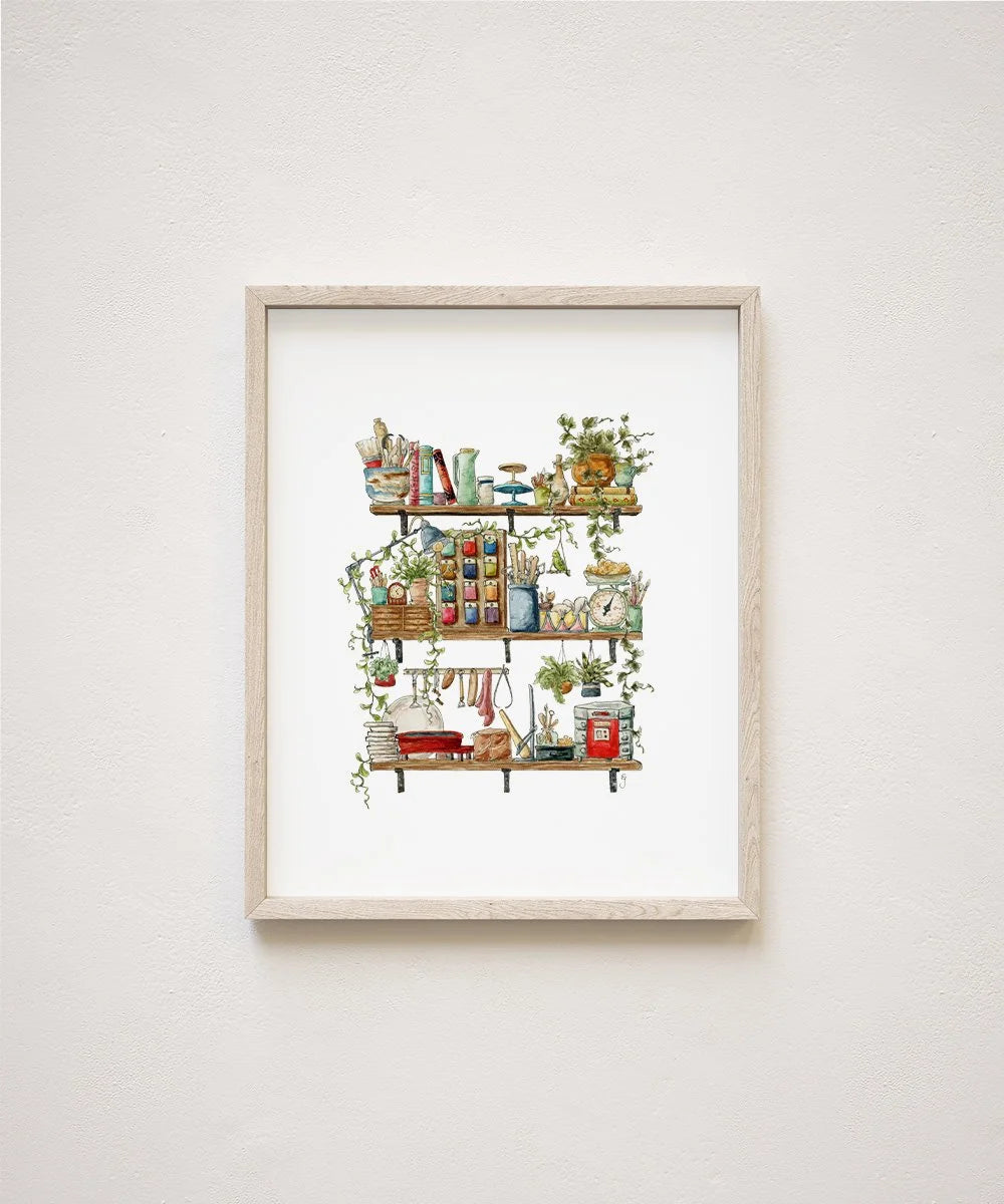 The Potter's Shelves Giclée Print